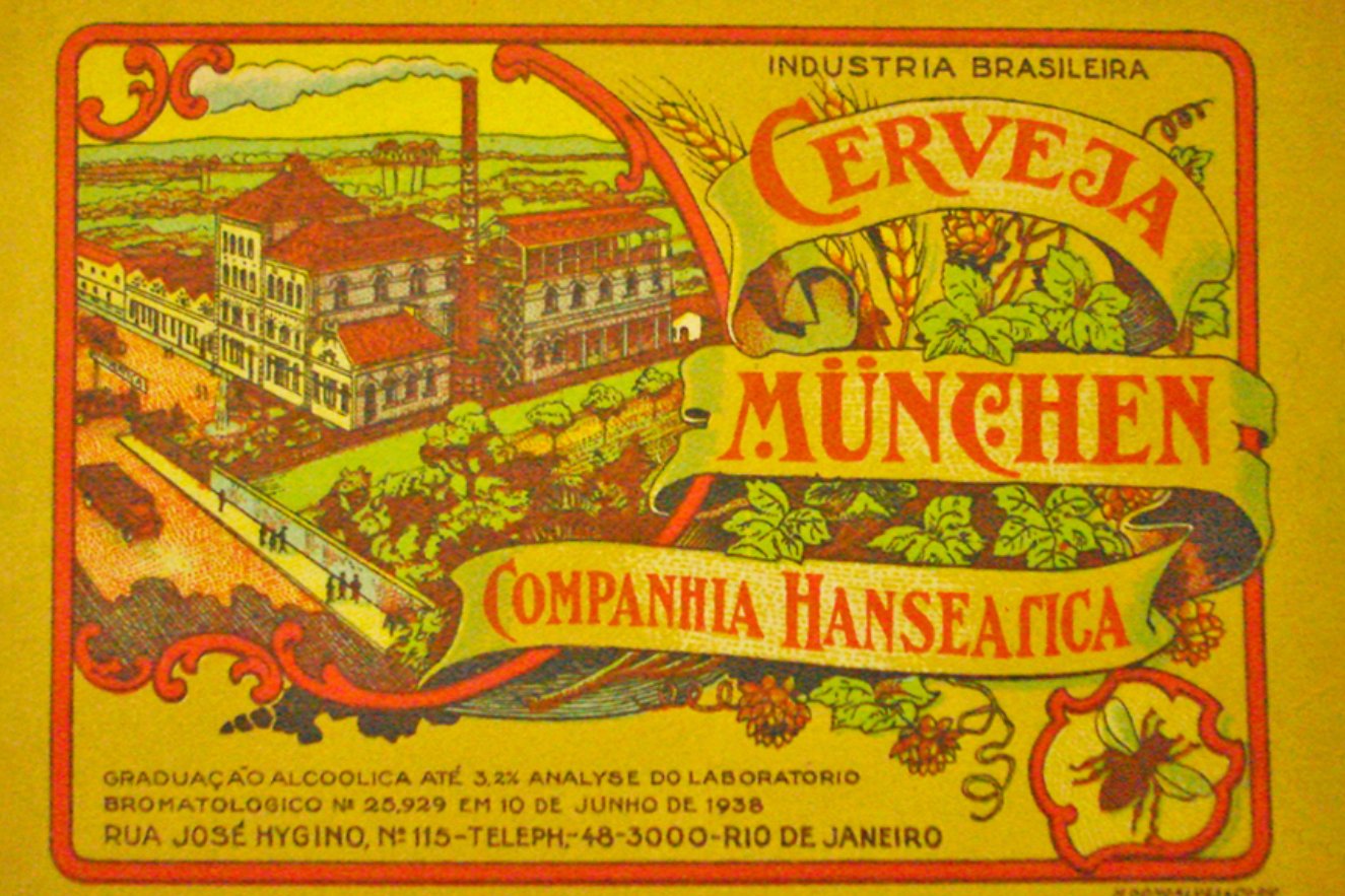 Munchen beer was produced by Cerverjaria Hanseatica, a brewery in Rio de Janeiro. Reproduction.