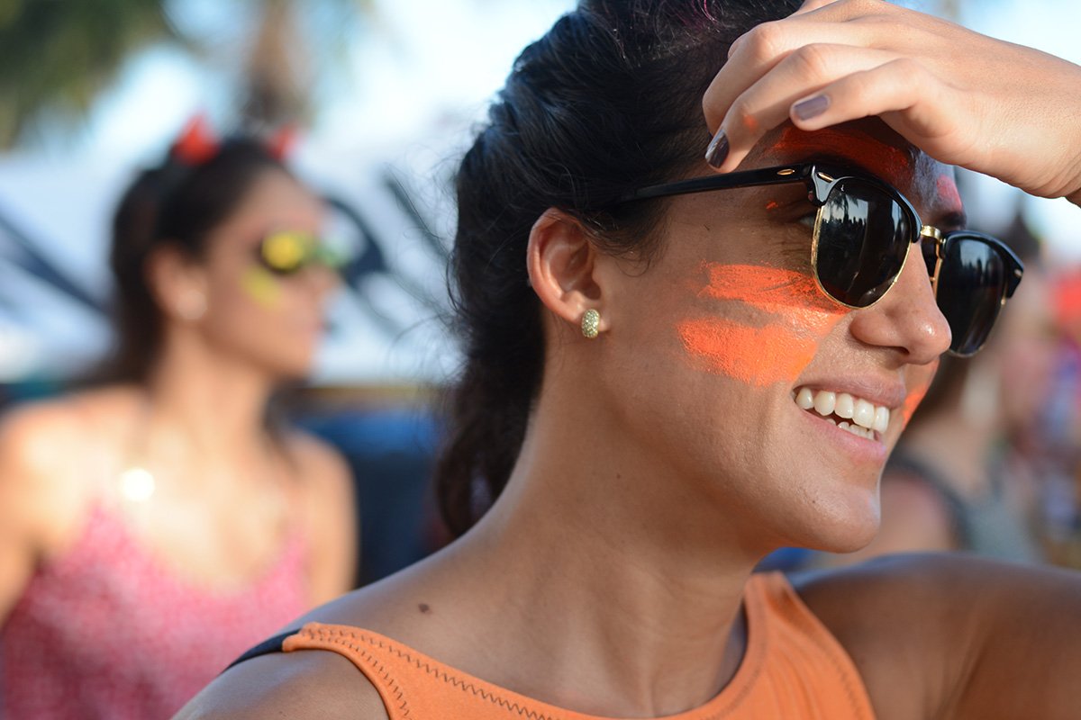 Reveler enjoying Carnaval in Rio